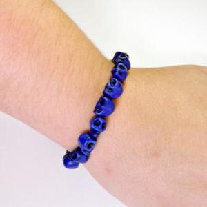 Blue Skully Bracelet